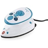 Dritz Mighty Travel Steam Iron: Mini Iron for Quilting, Crafts & Sewing, Compact Portable Travel Steamer for Home & On-the-Go