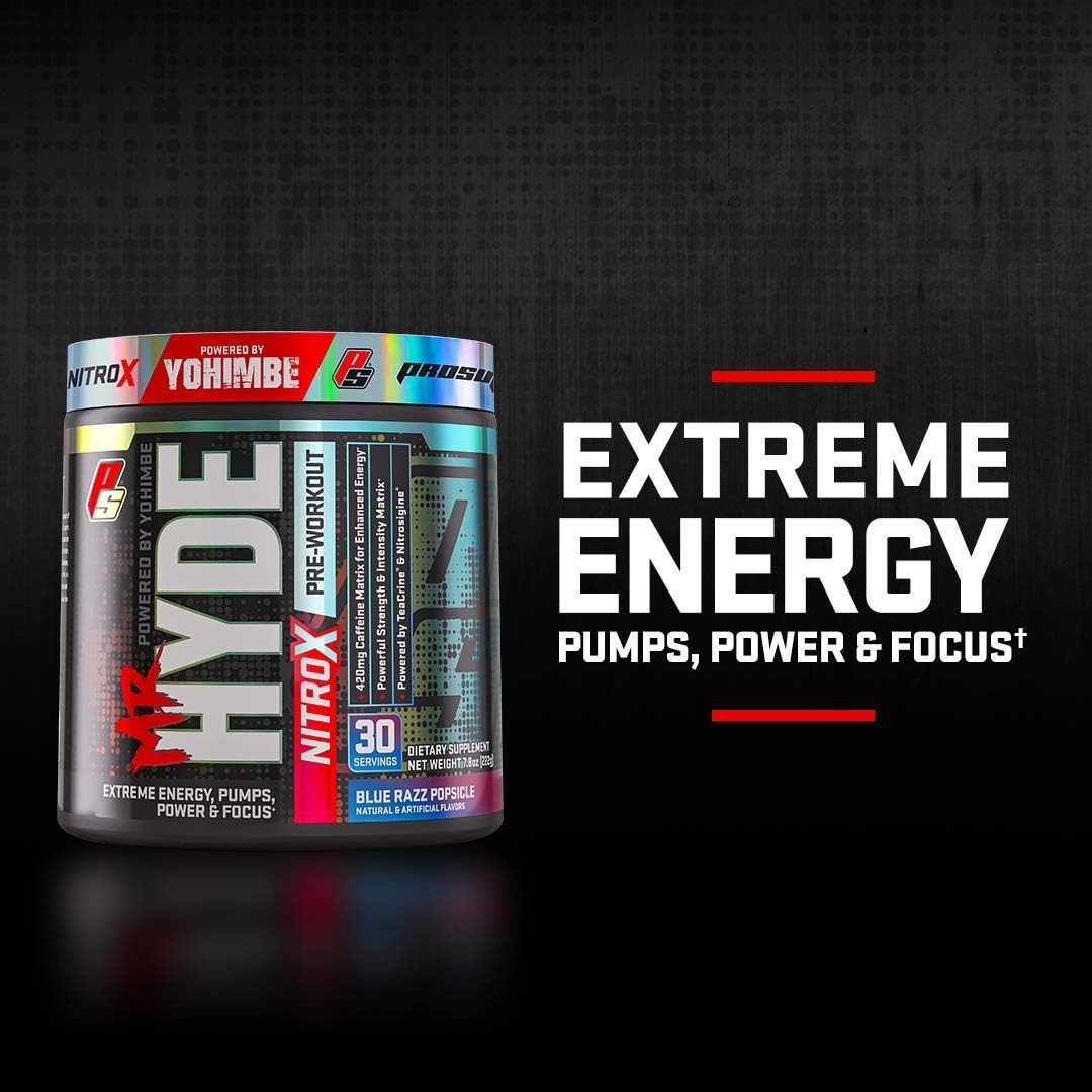 ProSupps® Mr. Hyde® NitroX Pre-Workout Powder Energy Drink - Intense Sustained Energy, Pumps & Focus with Beta Alanine, Creatine & Nitrosigine, (30 Servings, What-O-Melon): Health & Personal Care