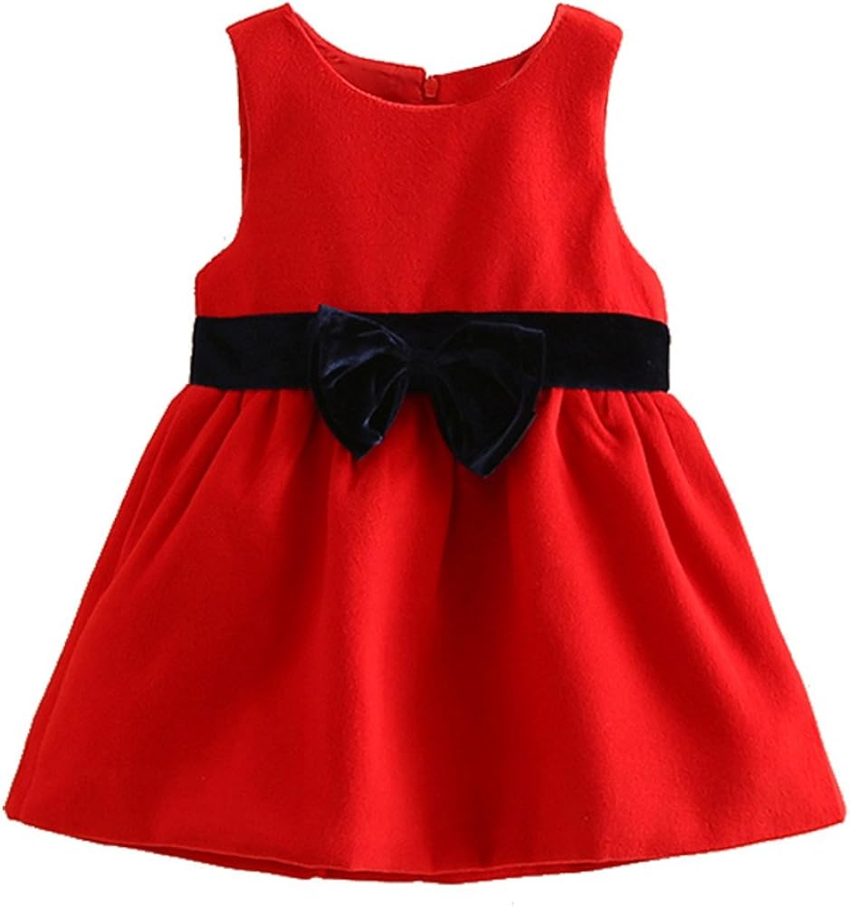red wool dress