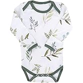 Copper Pearl Long Sleeve Bodysuit Baby: Ultra Soft Baby for Newborns, Boys, and Girls - Stylish, Comfortable, Overlap Shoulders, Premium Knit Fabric - 0-3 Months, Haven