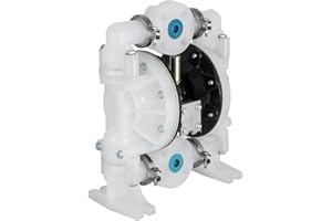 VEVOR Air-Operated Double Diaphragm Pump 72GPM Polypropylene Max 120PSI for Chemical Industrial Use