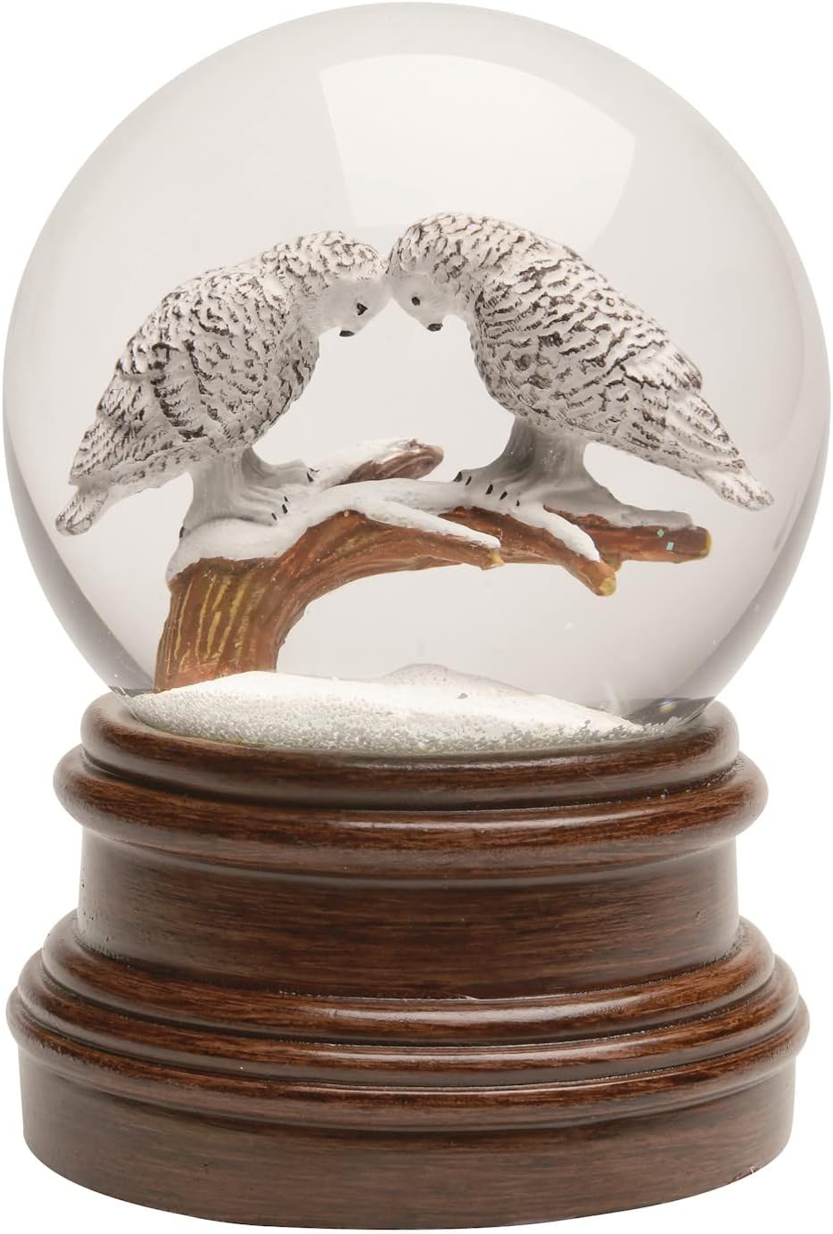 Snow Globes - ART & ARTIFACT Christmas Snow Globe - Wind Up Musical Snowglobe, Water Globe Christmas Decor - Perfect Pair Owl Snow Globe