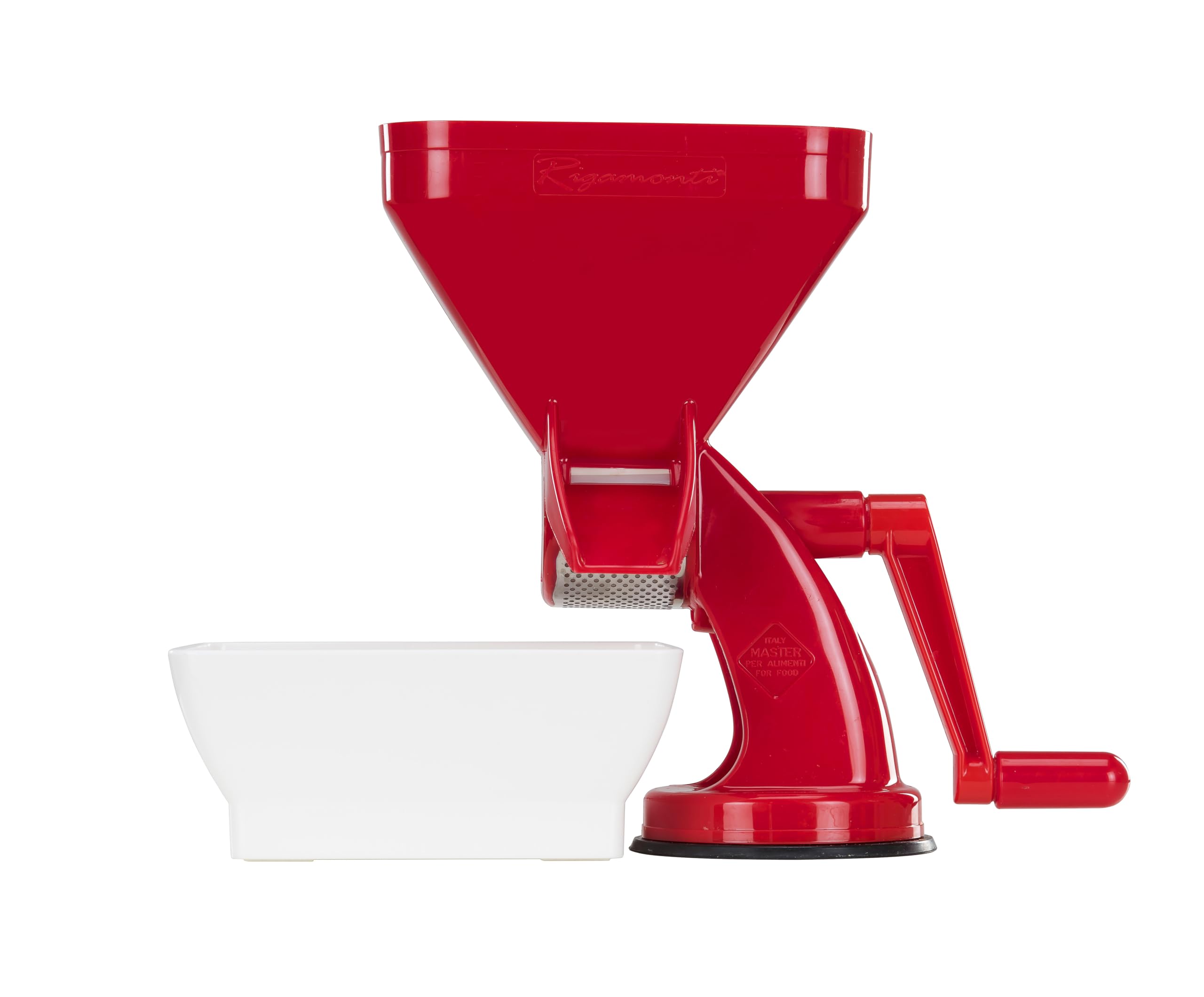 Rigamonti 93 R.F.V. Quality Master Tomato Processor with Bowl Art.69, Polypropylene, red