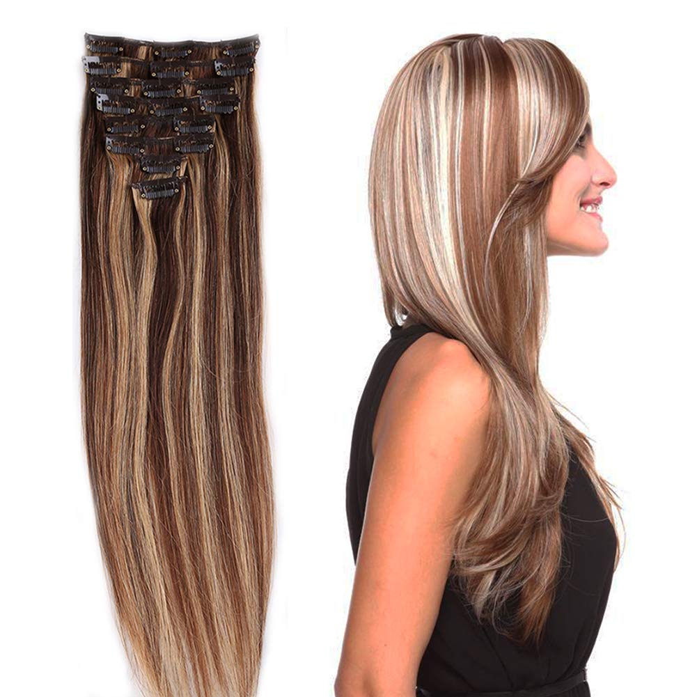 100 Real Remy Clip in Hair Extensions 1622inch Grade