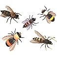 Cabin River Flies SynthFly Wasp & Bee 5-Pack (Yellow Jacket, Honey Bee, Orange Honey Bee, Bumble Bee & Orange Bumble Bee) - Synthetic Fly Fishing Flies (Size 12)