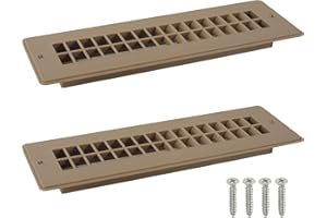 Calvana (2 Pack 2" x 10" Floor Register, Heavy Duty Steel Walkable Floor Vents for RV Trailer Motorhome Fifth Wheel Heating (Brown)
