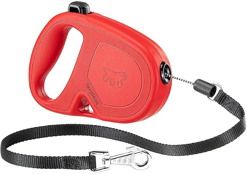 Correa retráctil para Perros medianos Flippy One Cord S, Cuerda Extensible 4,5 m, máx 12 kg, Rojo