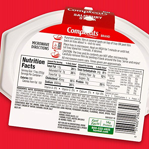 HORMEL COMPLEATS SALISBURY STEAK, 9 OUNCE
