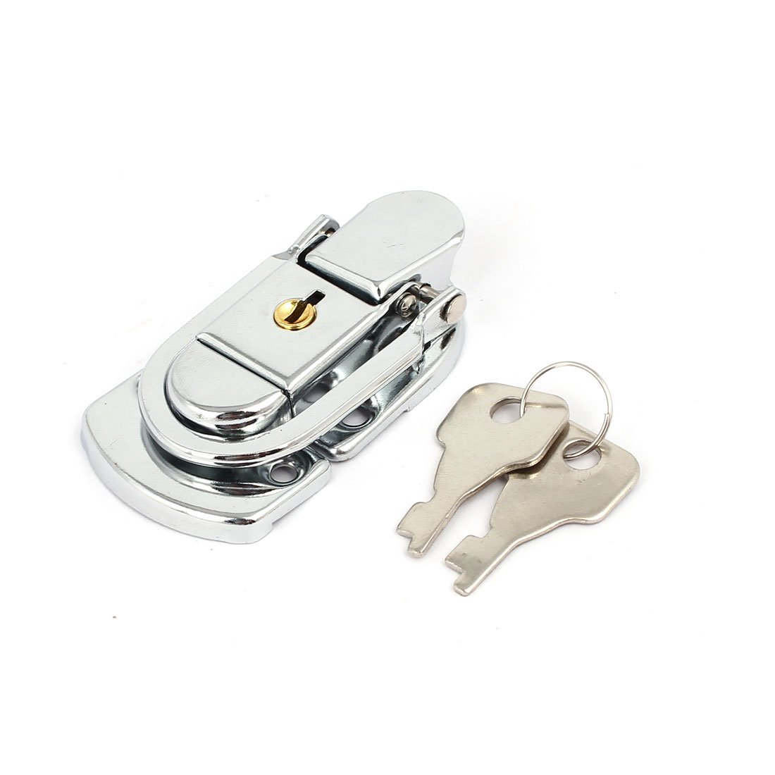 Sourcingmap Wood Box Case Toolbox 2.6-inch Spring Loaded Toggle Latch Catch Hasp W Keys