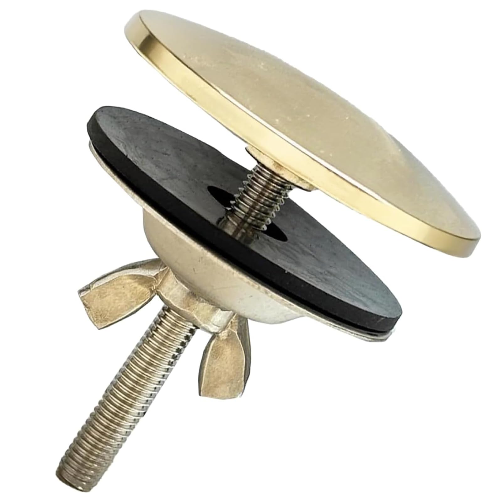 LiXiongBao Stainless Steel Kitchen Sink Hole Cover, 2 Inch Faucet Hole Cover, Light Gold