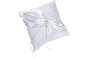 Lillian Rose White Vintage Jeweled Lace Wedding Ring Pillow