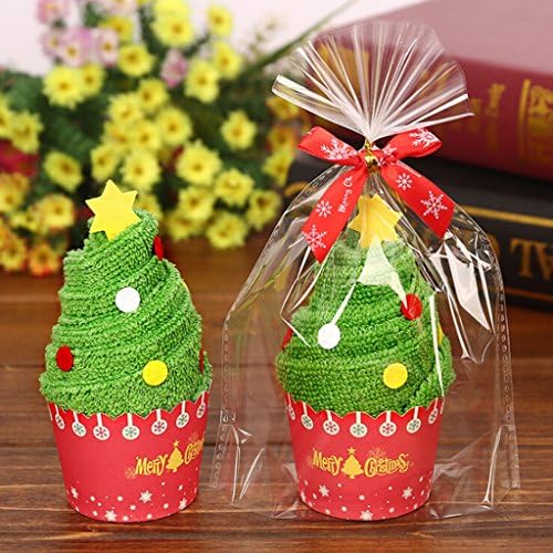 Snowman Party Cake Santa Claus Christmas Towel Washcloth Cotton Bath Towels Gift (03)