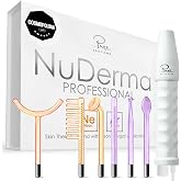 NuDerma Professional Skin Therapy Wand - Portable Skin Therapy Machine with 6 Neon &amp; Argon Wands &ndash; Boost Your Skin &ndash; Clear Firm &amp; Tighten