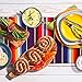 Aneco 2 Pack 14 by 84 Inches Mexican Table Runner Mexican Serape Blanket Cotton Colorful Fringe Table Runners for Mexican Wedding Party Kitchen Outdoor Decorations