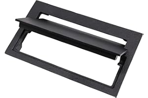 Hiorucet Cast Iron Fireplace Ash Dump Door Chimney Cleanout Door, Chimney Cleanout Cover, Ash Dump Cover, Fireplace Cleanout Cover Used to Isolate Ashes for Easy Cleanup of Debris, 4 1/2 by 8 5/8 Inch