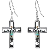 KoyeKei Mustard Seed/Sunset Earrings for Women 925 Sterling Silver Mountain Dangle Drop Earrings Nature Jewelry Faith Gifts for Christian Hikers Lovers