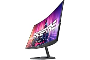 Sceptre New Curved 32 inch Gaming Monitor Up to 240+Hz 1ms 99% sRGB AMD FreeSync Premium Build-in Speakers, HDMI Displayport Machine Black (C325B-FWD240 Series)