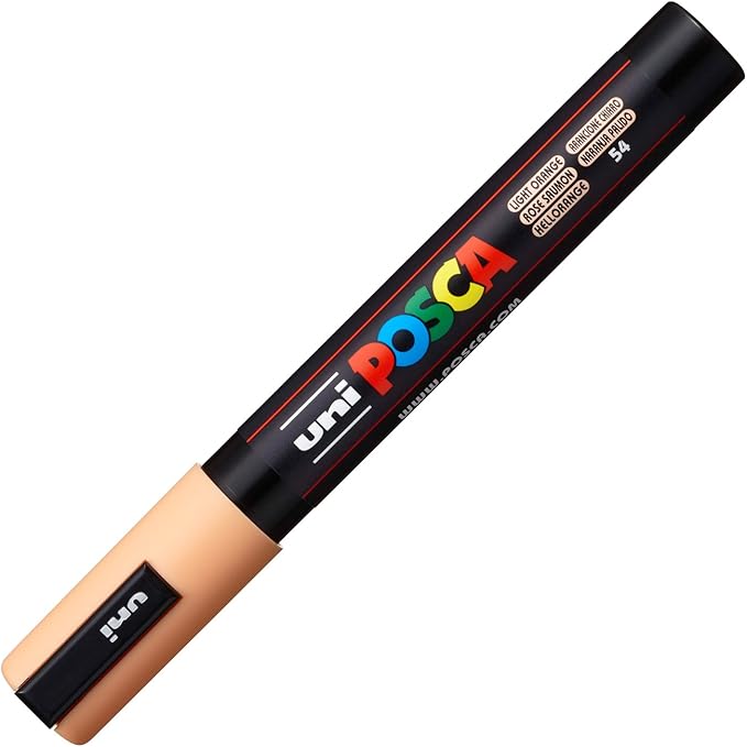 Amazon.com: posca Acrylic Paint Marker, Medium, Light Orange: Arts