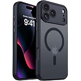 BENTOBEN for iPhone 17/18 Pro Max Case,[Upgraded Full Camera Protection] [Compatible with Magsafe] [Translucent Matte] Drop Protection Shockproof Protective Phone Cover 6.9 Inch - Black