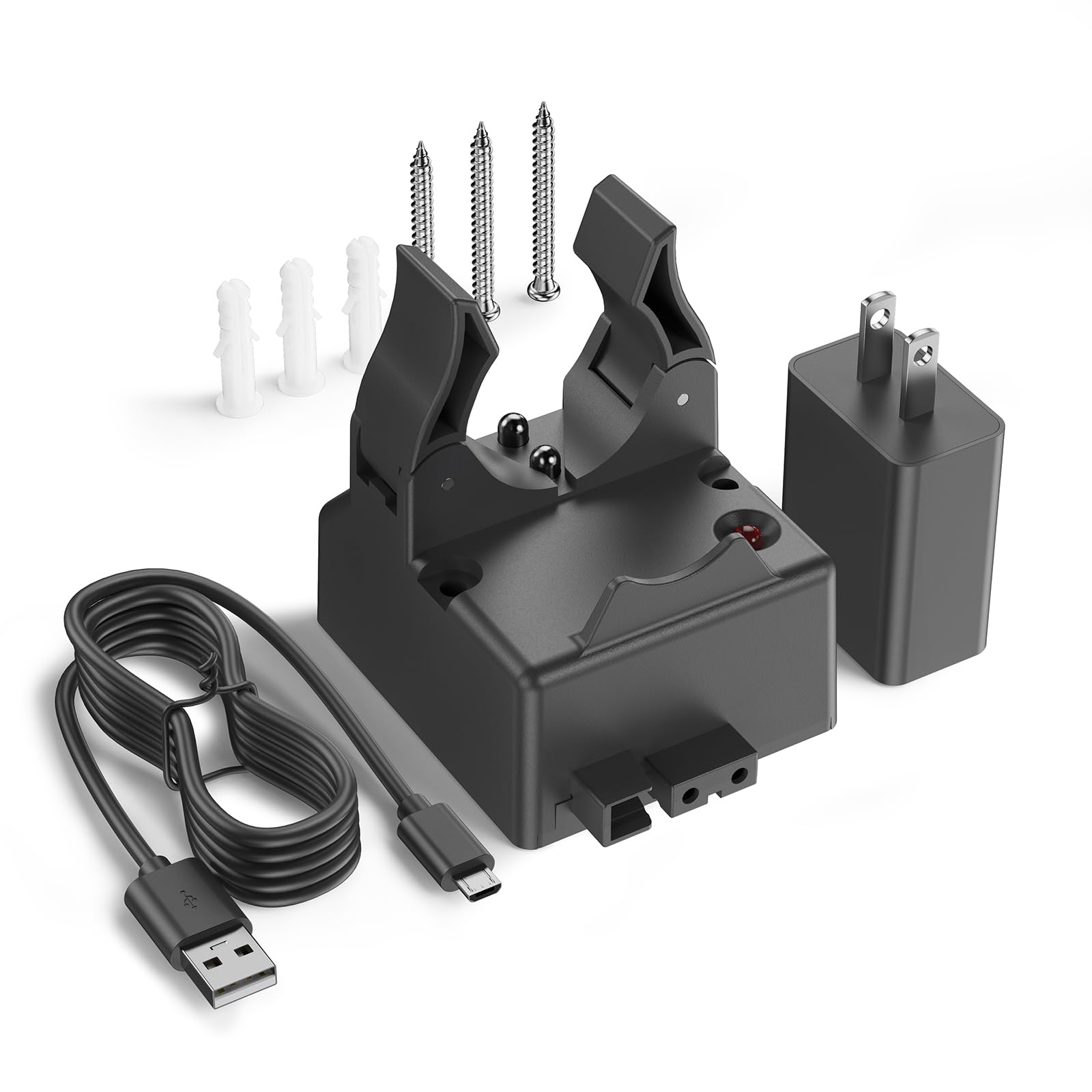 Photo 1 of Replacement 75105 Charger Holder Compatible with Streamlight Stinger Series Rechargeable Flashlight Smart Charge Holder - for Stream Light USB Charger Base Power Cord - Black