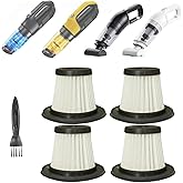 Feenynic 4pack Hepa Filters Replacement Compatible with XenonLab X006 and YTE PRO VC006 Handheld Vacuum Cordless, Washable Filters Works with Yedop Vacuum (Filters Only)