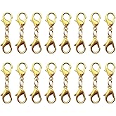 UUYYEO 30 Pcs Double Lobster Claw Clasps Bracelet Connector Clasps Jewelry Necklace Extender Clasps Jewelry Making Clasps and Closures