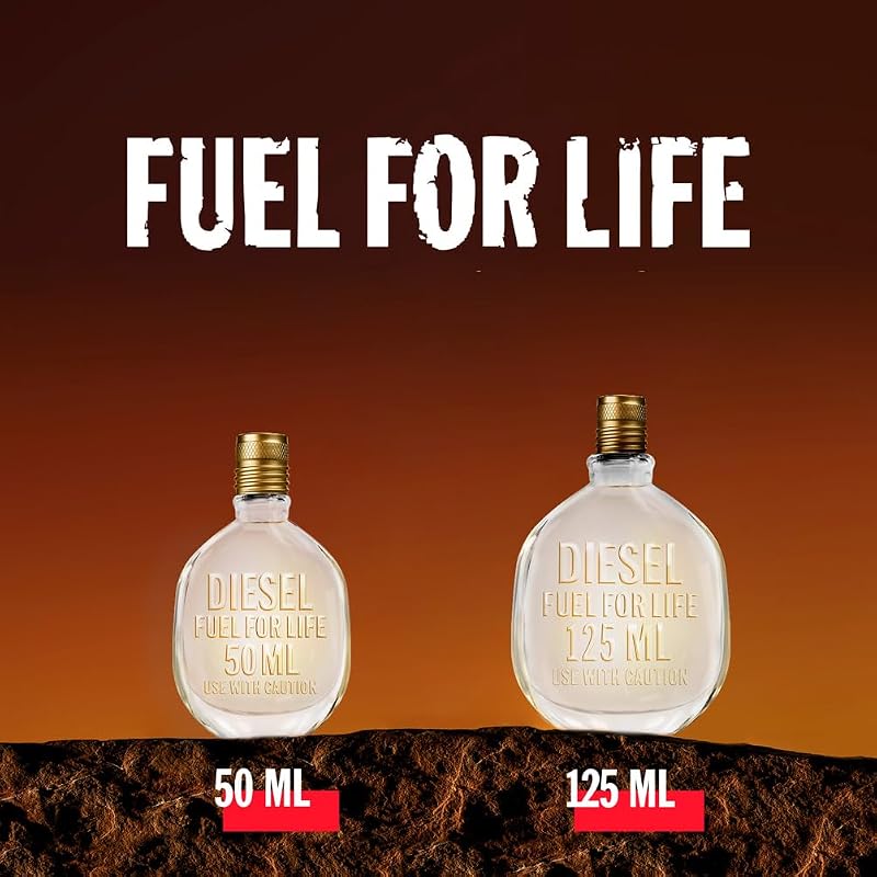 Fuel for Life, Perfume Masculino Água em Vaporizador de Spray, Fragrância Sensorial, 125 ml