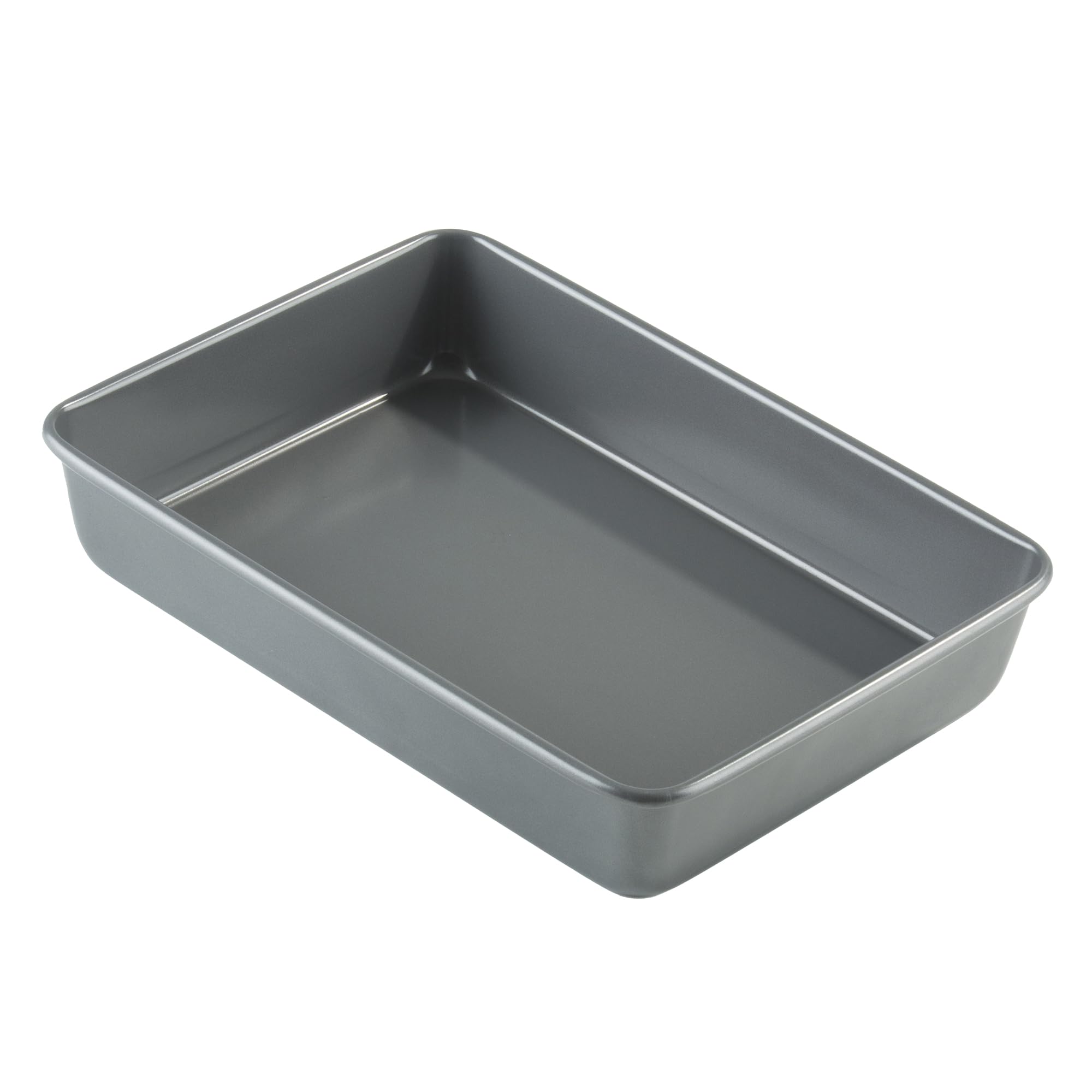Prochef KB1010 Teflon Non-Stick Premium Tray Tin-Length 35.1cm x Width 25.4cm-High Silicone Coating for Chicken/Turkey Roasts/Beef/Pork Joints-Silver, Black, Medium