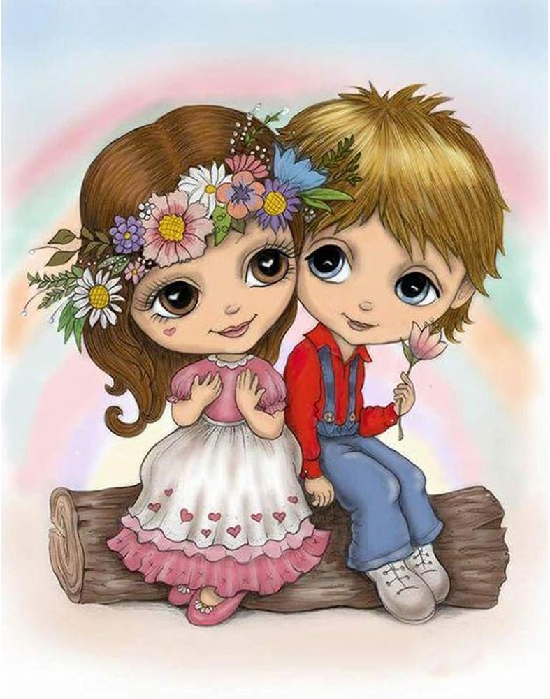 Chinkyo Kit de mosaico de pintura de diamante para niños y niñas, 5D