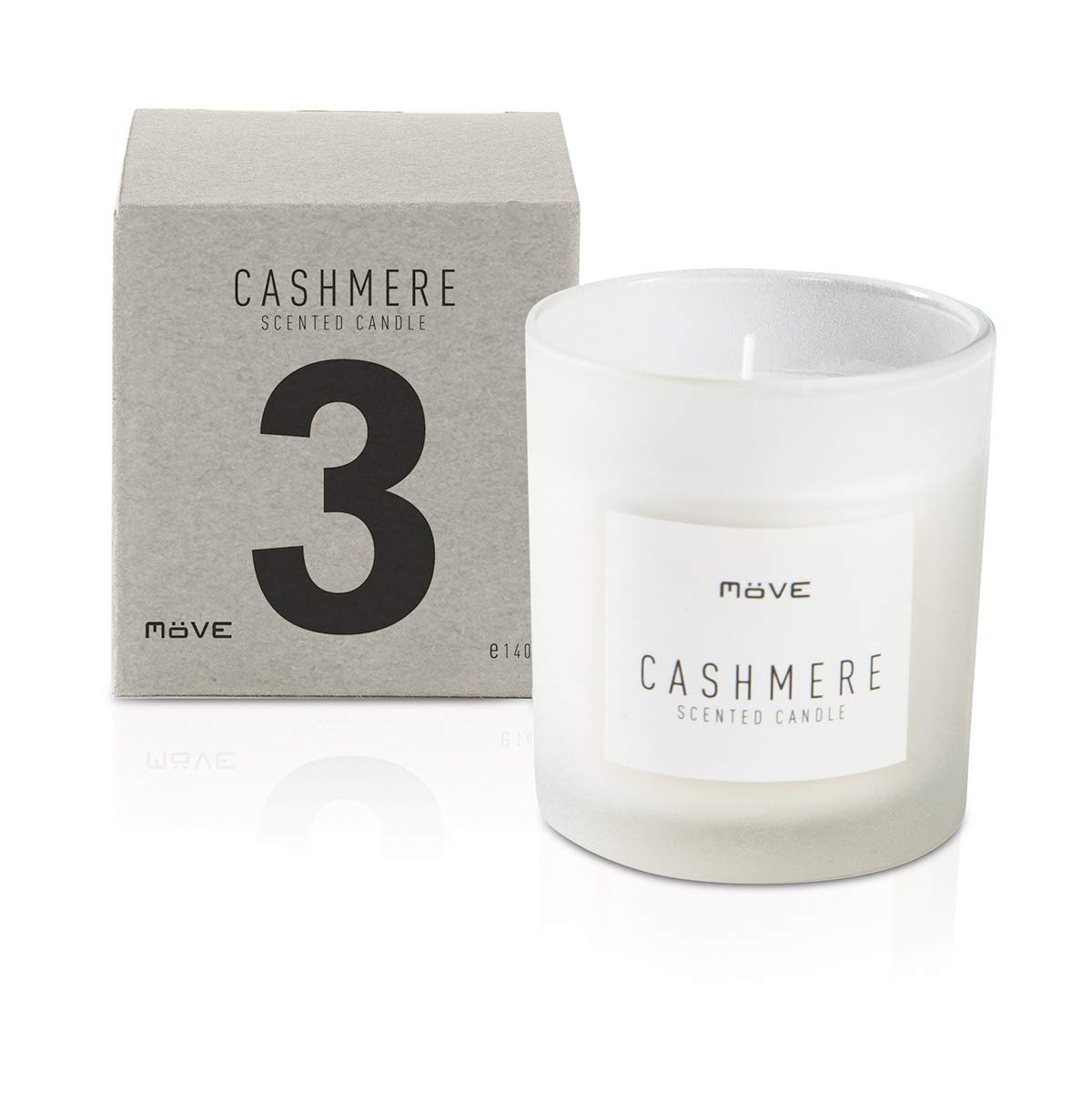 möve Essentials Scented Candle in Glass - Burning time 35 Hours, 140g, Cashmere