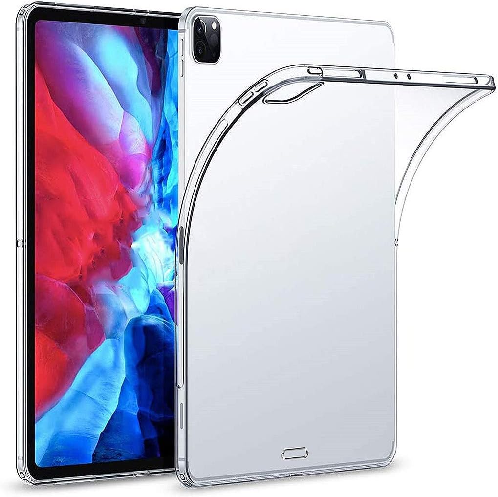for New iPad Pro 11/12.9 inch 2020 Flip Case Cover,Slim Silicone Gel Transparent Soft Rubber TPU Protective Clear Cover for iPad Pro 11/12.9 Tablet (A=12.9 inch)