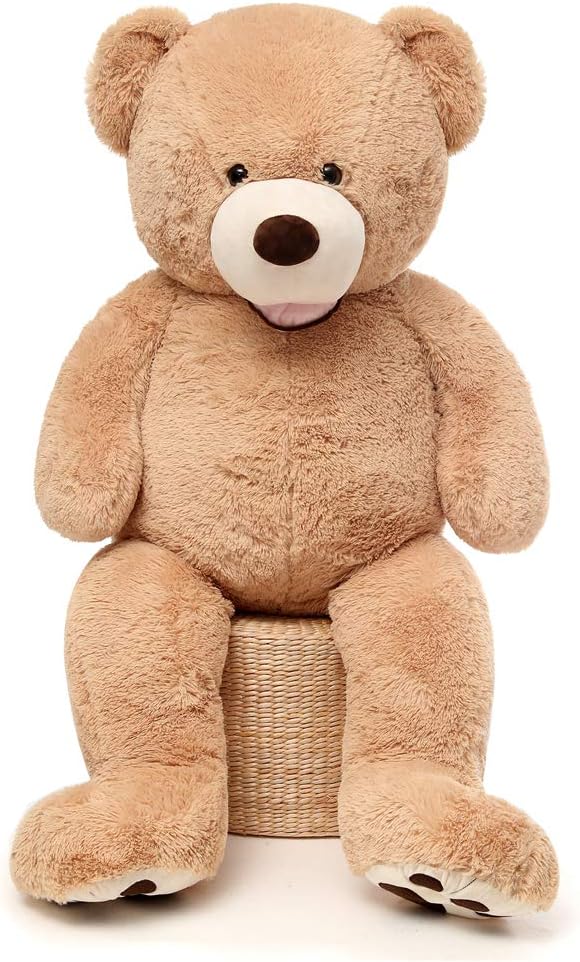 MorisMos Giant Teddy Bear with Big Footprints Plush Stuffed Animals Light Brown 39 inches: Toys & Games