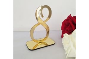 RUIXUAN Acrylic Mirror Table Numbers, Wedding Table Number With Holder, Wedding Table Numbers Set, Wedding Table Decor, Mirro