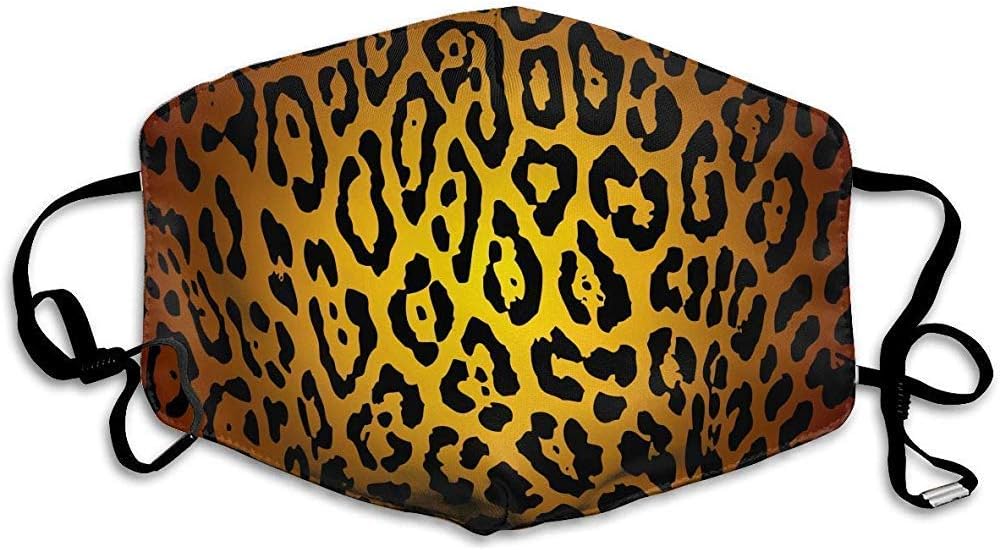 Unisex Mouth Masks Designer Golden Leopard Anti Dust Anti Pollution Polyester Motorcycle Face Mask Reusable