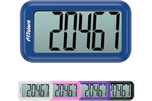 CHAMPOWER Pedometer for Walking Steps, 3D Accurate Simple Pedometer, Step Counter for Kids Men Women Seniors, Step Tracker with Clip Lanyard