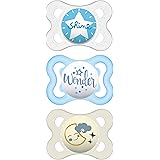 MAM Pacifier Variety Pack (1 Original, 1 Air + 1 Night Pacifier), MAM Pacifiers 0-6 Months, Best Pacifier for Breastfed Babie