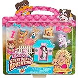 Barbie Great Puppy Adventure 13 Piece Puppy Playset with Pink Doghouse