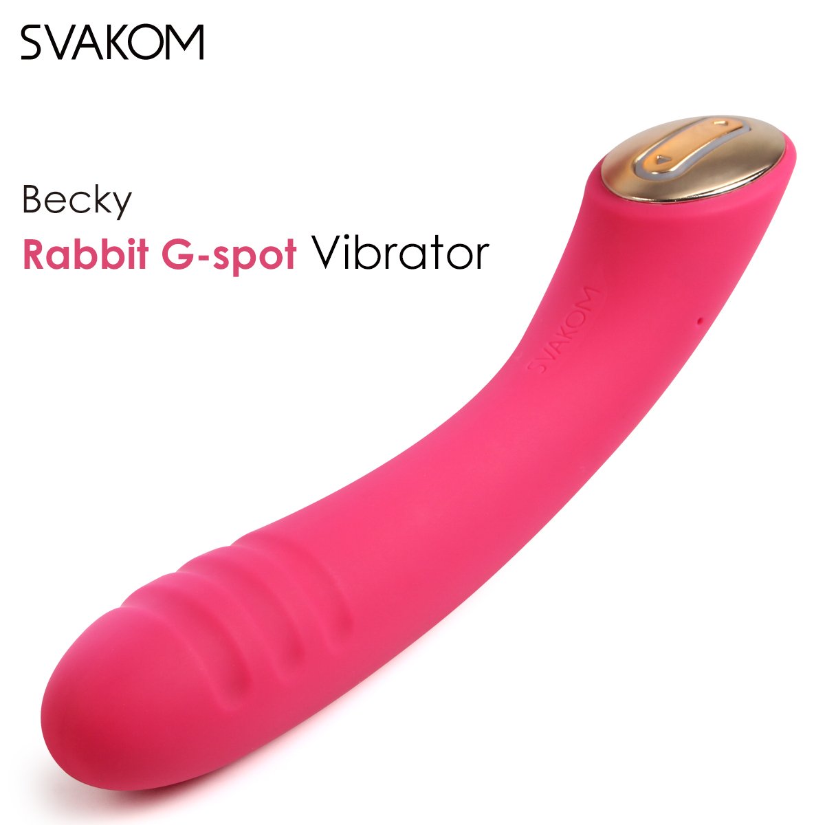 SVAKOM Becky Tête Nervuré stimulateur de point G masseur sextoy vibromasseur pour femme adulte (prune rouge)