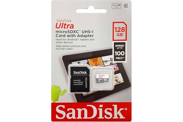 Made for Amazon SanDisk 128GB microSD Memory Card for Fire Tablets and Fire -TV