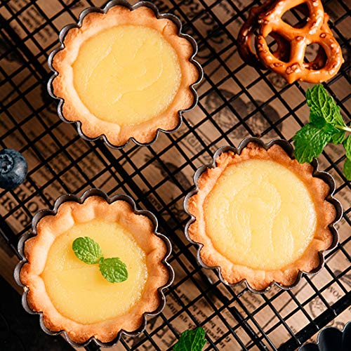 Meichu Mini Tart Pan with Removable Bottom, Nonstick Quiche Pan, 4 Inch Quiche Pan Set of 6 (4 Inch) - Thumbnail 5