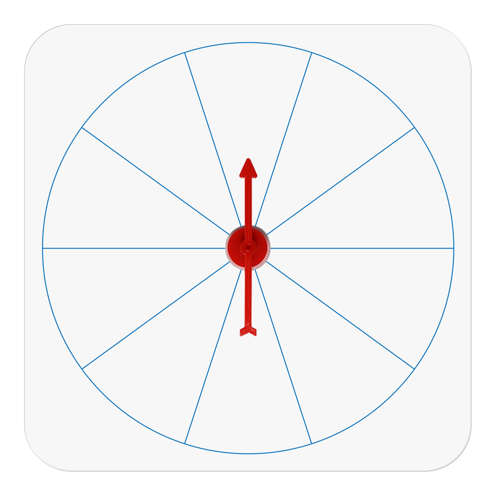 HOOJOJO Magnetic Spinning Wheel 10 Inch Dry Erase Wheel for Classroom Spinning Prize Wheel Educational Games Multifunctional Spinwheel (10 Grids)