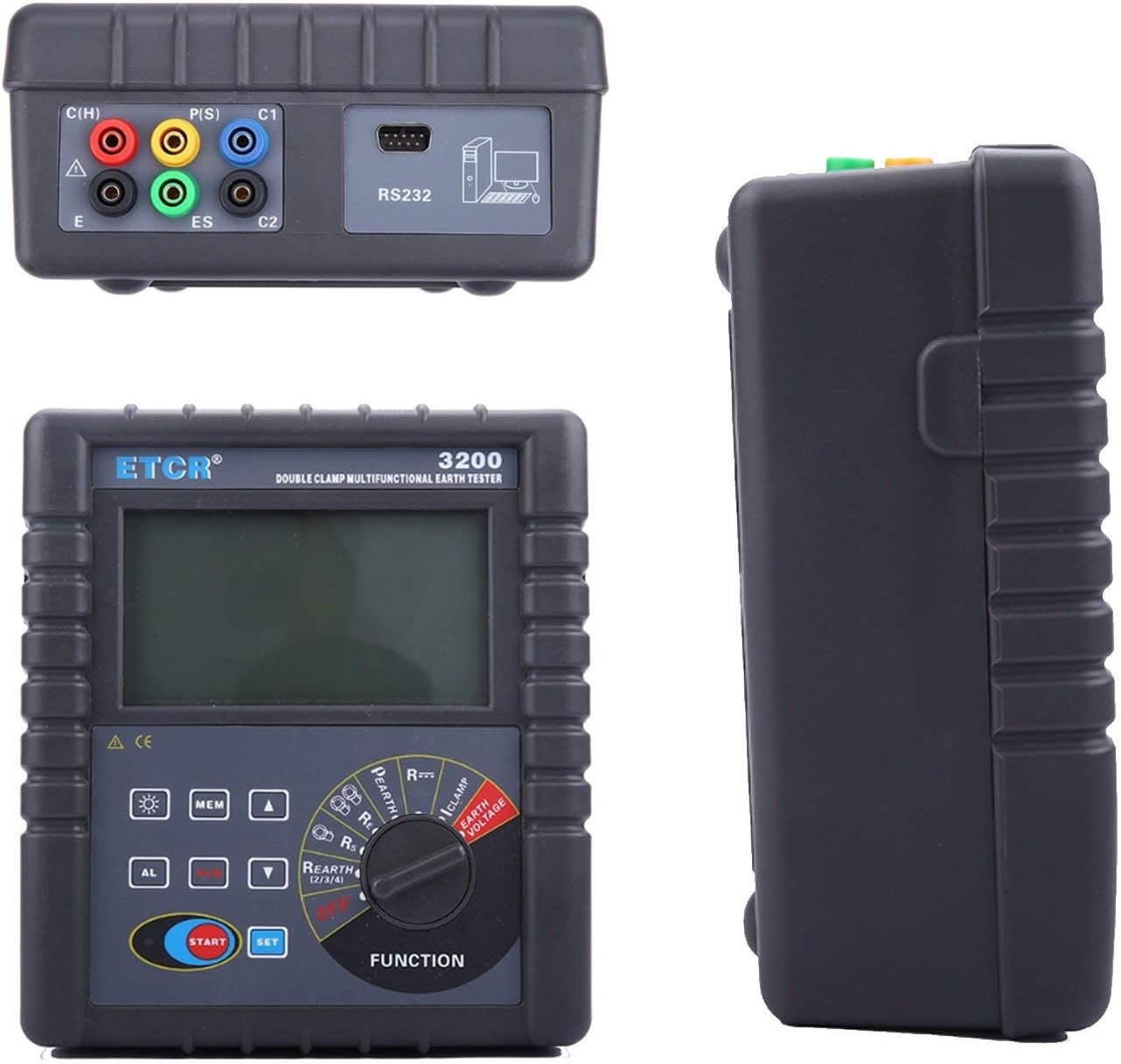 PENFU Digital Clamp Meter Double Clamp Grounding Resistance Tester of