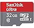 SanDisk Ultra 32GB microSDHC UHS-I Card with Adapter, Grey/Red, Standard Packaging (SDSQUNC-032G-GN6MA)