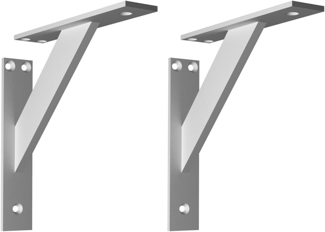 EMTDESIGN® Pair of MODERN! ALUMINUM! Shelf Brackets Support Decorative