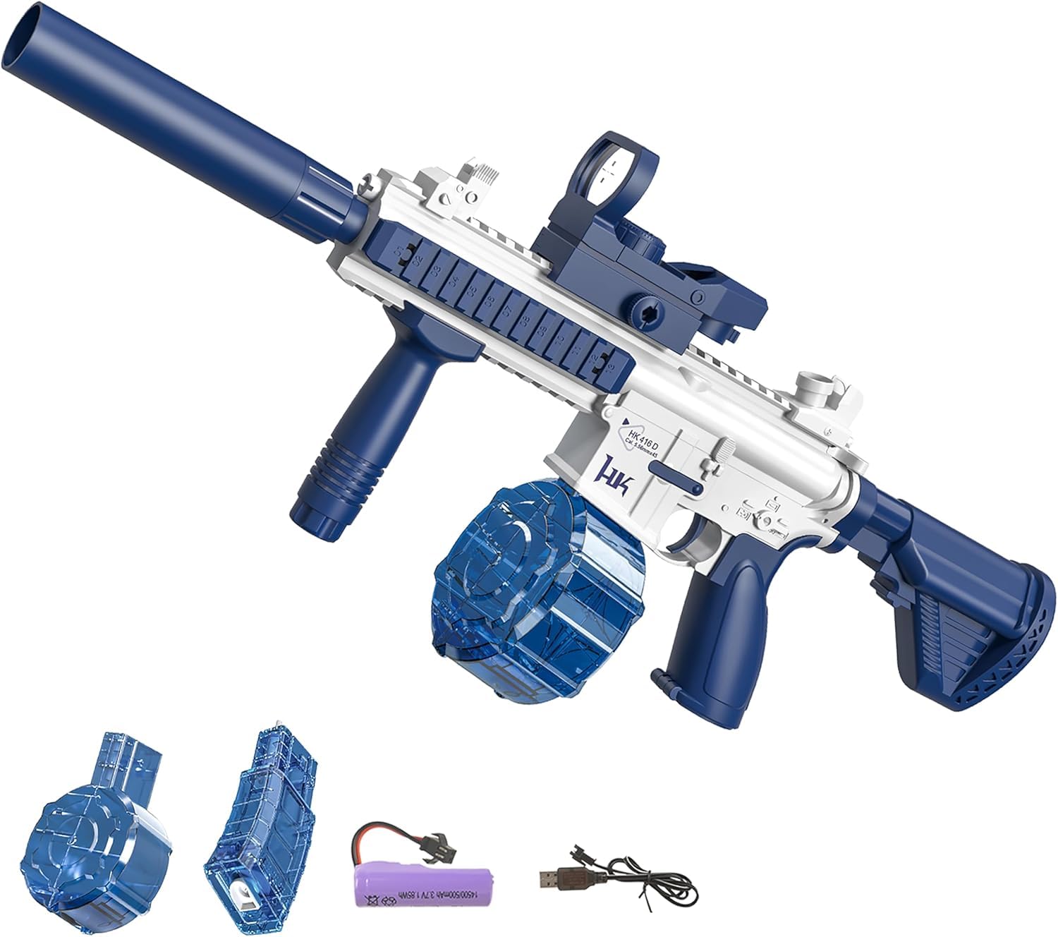 Electric Water Gun, Water Guns for Adults, Magazine Large Capacity Automatic Water Gun, Up to 25 FT Long Range, Toys for Pool, Beach, Outdoor Activities