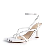 DREAM PAIRS Women's Low Kitten Heels Strappy Design