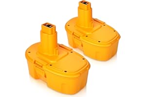 EAGGLEW 2Pack 4500mAh Replacement for Dewalt 18V Battery NiMH Compatible with Dewalt 18 Volt XPR Battery DC9098 DC9096 DC9099 DC970 DW9095 DW9096 DW9098 DW9099 DE9039 DE9095 DE9096 Cordless Tools (Yellow)