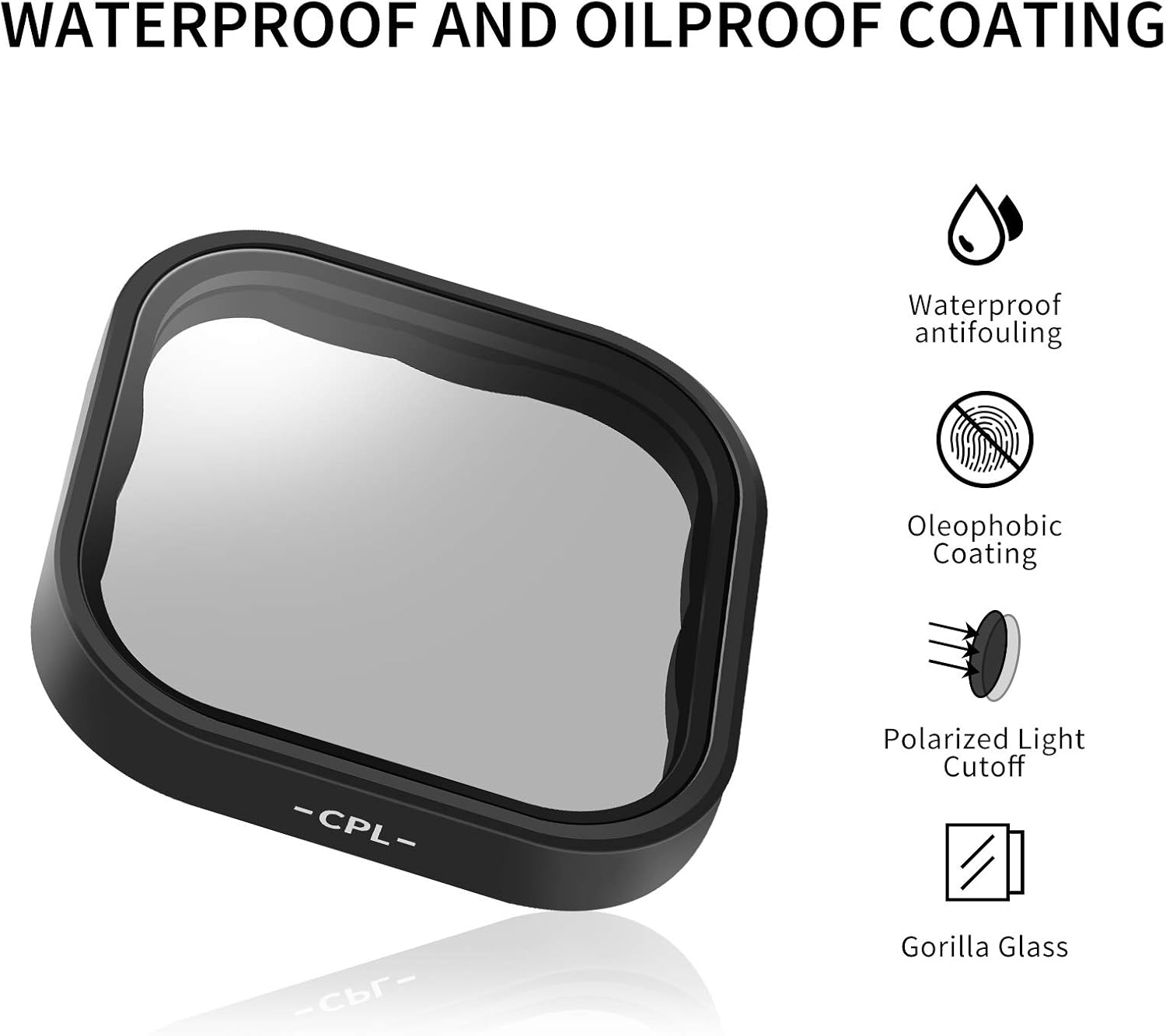 AuyKoo GoPro Polarizing Filter for GoPro Hero 9, Camera Lens Polarizing