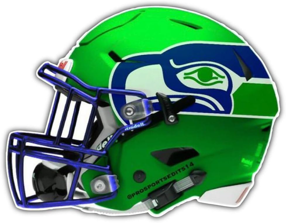 Seattle Seahawks NFL Helmet Car Bumper Sticker Decal 5 X 4