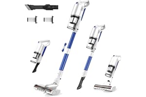 whall Cordless Vacuum Cleaner, Upgraded Strong Suction Brushless Motor Cordless Stick Vacuum Cleaner,Lightweight Handheld Vacuum for Home Pet Hair Carpet Hard Floor,up to 55mins Runtime,White